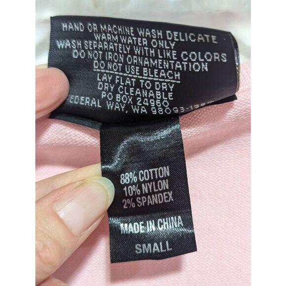 Christine Alexander Pink VNeck Fine Gauge Sweater Authentic Swarovski Crystals S - Picture 7 of 7